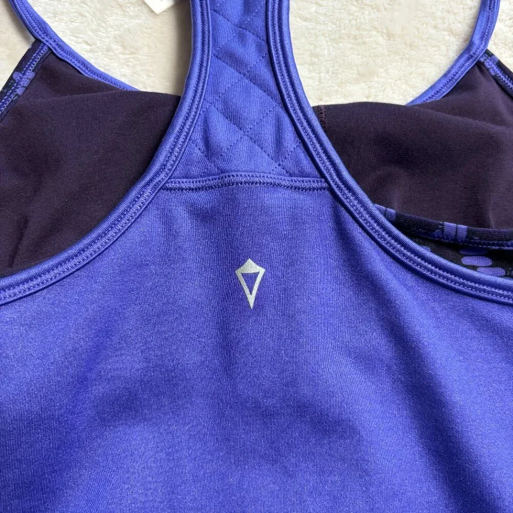 Ivivva Girls Double Dutch Racerback Tank Top Sz 14 Purple Built in bra Lululemon